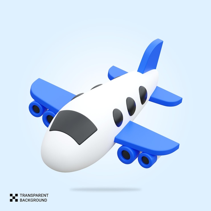 PSD icona dell'aeroplano psd 3d