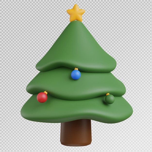 Icona dell'albero di Natale 3D
