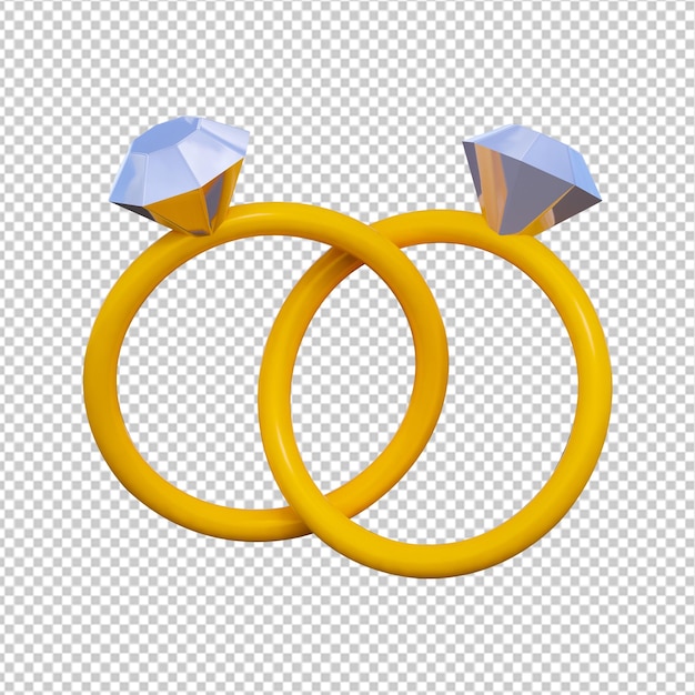 Icona dell'anello di coppia 3D