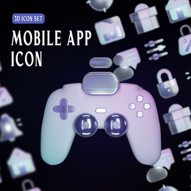 Icona dell'app mobile 3D
