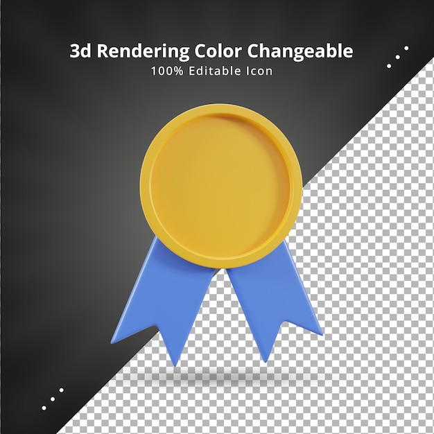 icona dell'interfaccia utente del premio d'oro icona della ricompensa del rendering 3d