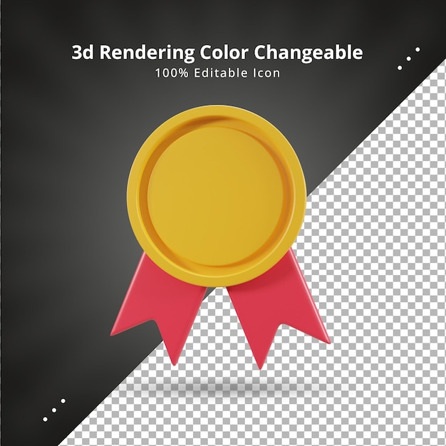 icona dell'interfaccia utente del premio d'oro icona della ricompensa del rendering 3d