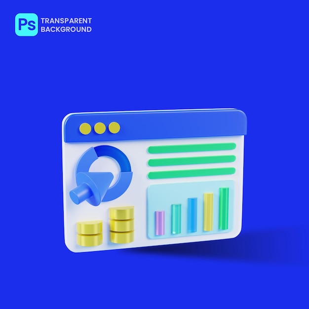 Icona dell'interfaccia utente web e dati del dashboard