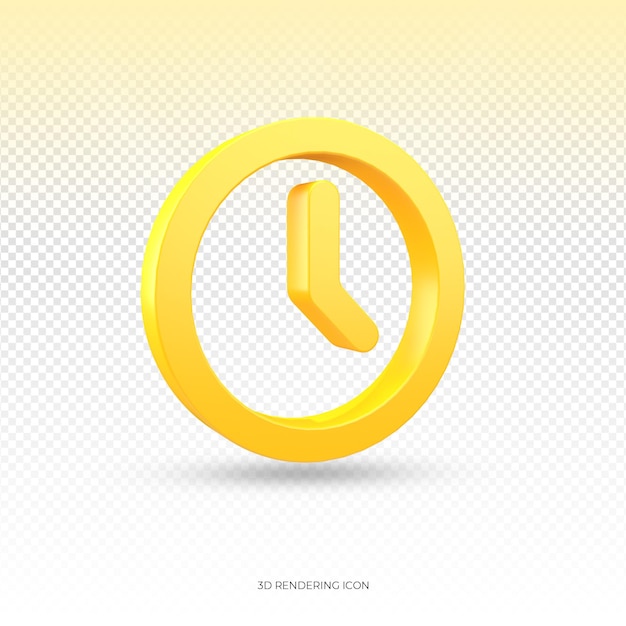 Icona dell'orologio 3d realistico
