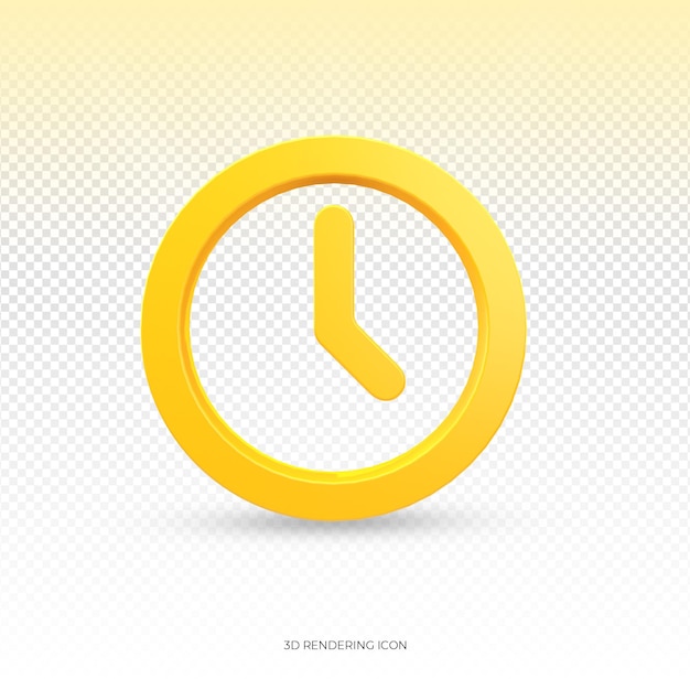 Icona dell'orologio 3d realistico