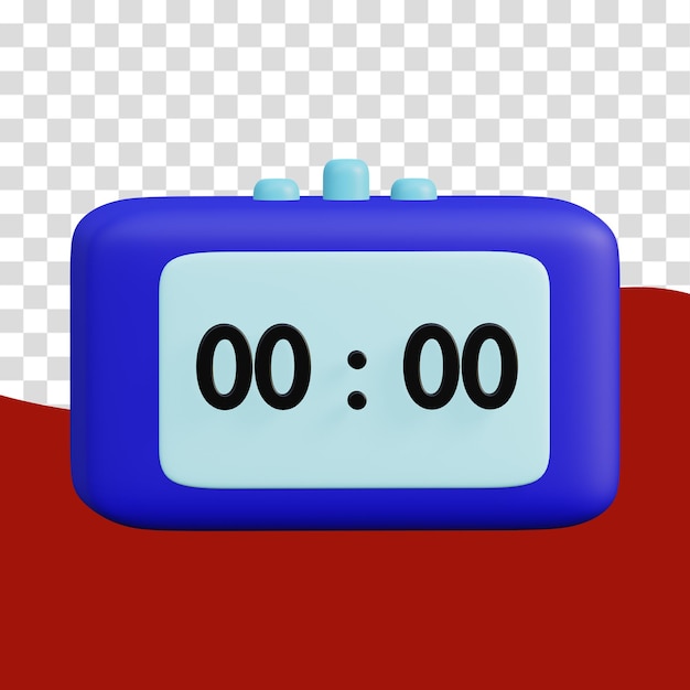 Icona dell'orologio digitale di rendering 3d