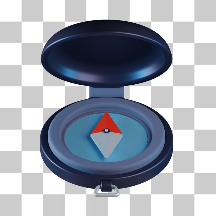 PSD icona della bussola 3d