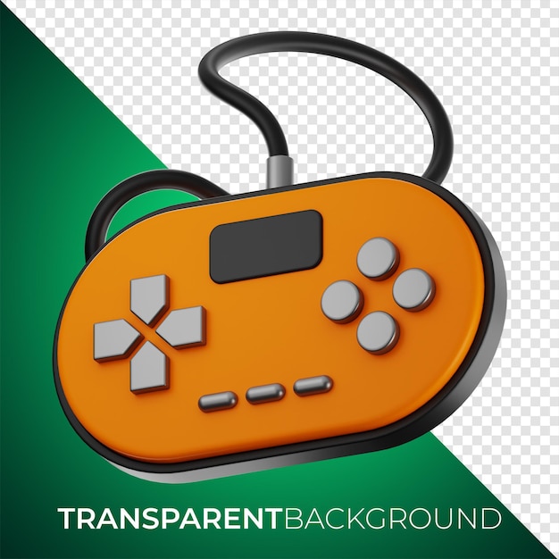 Icona della console di gioco con tecnologia premium rendering 3d su sfondo isolato PNG