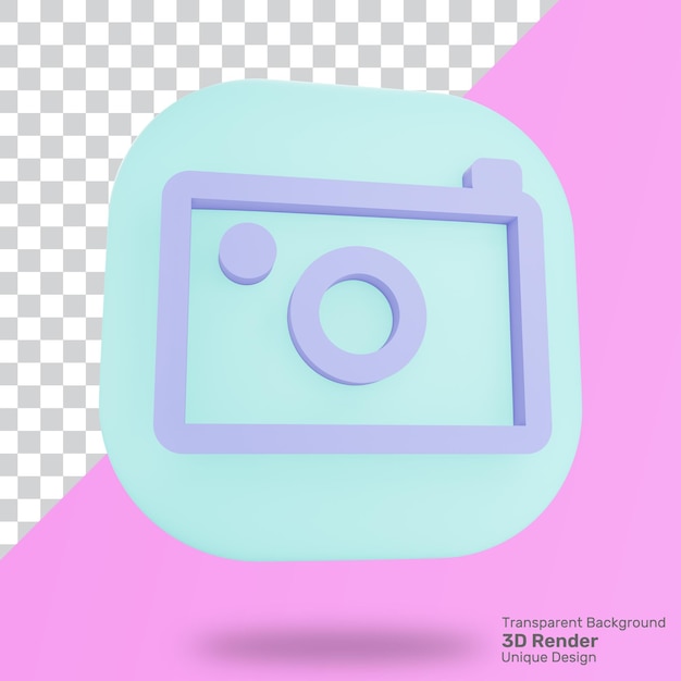 icona della fotocamera rendering 3d psd premium