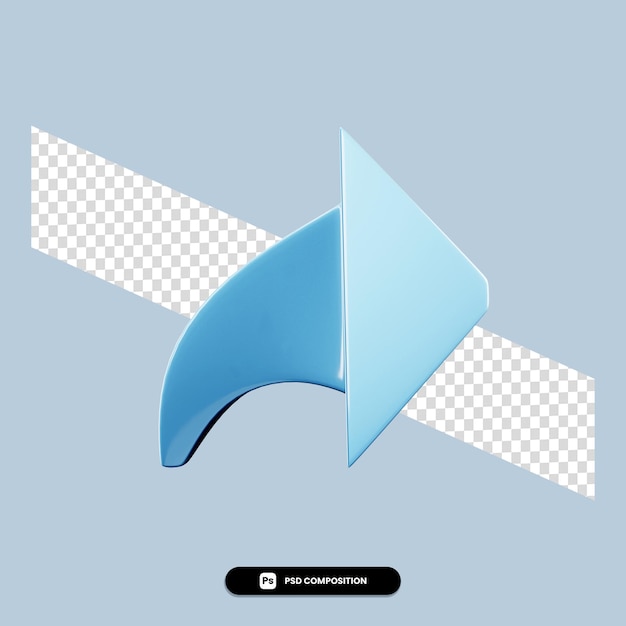 Icona della freccia blu 3D