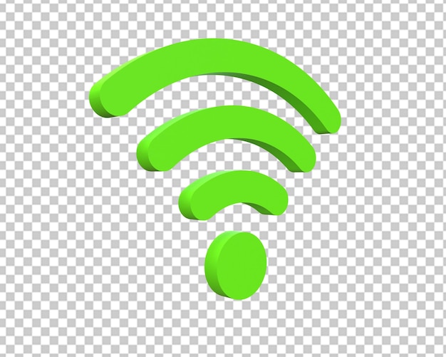 Icona della rete Wi-Fi 3d