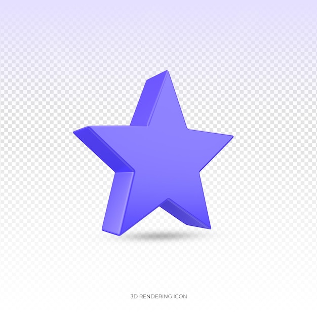 Icona della stella 3d realistica