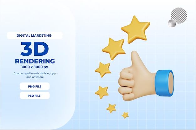 icona della stella di valutazione 3d premium psd