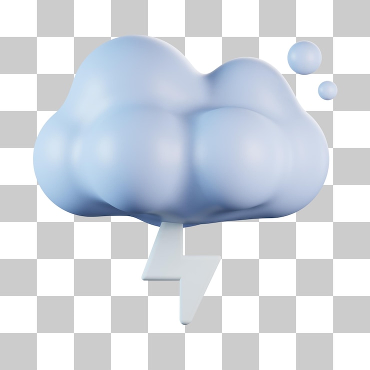 PSD icona della tempesta 3d
