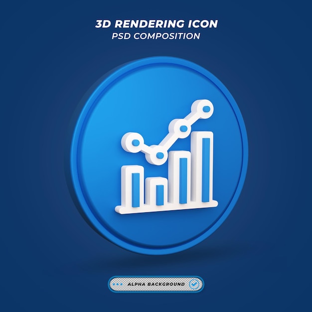 Icona delle statistiche nel rendering 3D