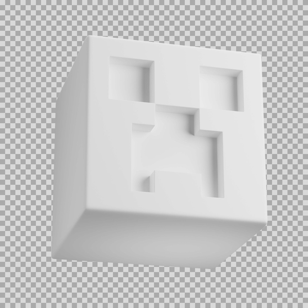 Icona di argilla dinamica di 3d minecraft