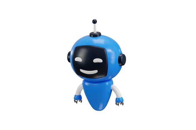 Icona di chatbot robotico 3d concetto di intelligenza artificiale icona di robot automatico icona tecnologica