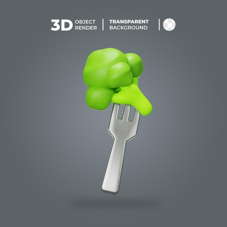 PSD icona di cibo vegano 3d