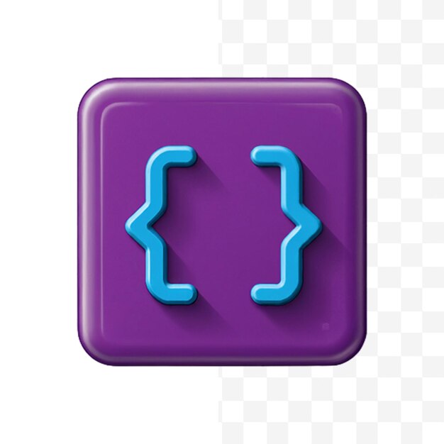 Icona di codifica 3D Icona web su uno sfondo trasparente