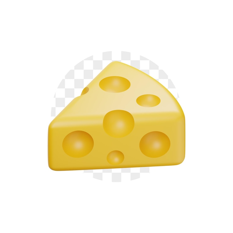 PSD icona di formaggio 3d