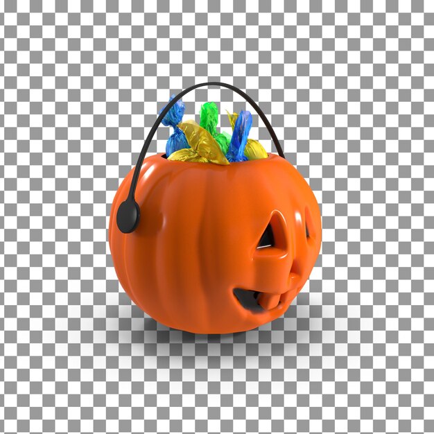 Icona di Halloween PSD 3D su sfondo isolato e trasparente