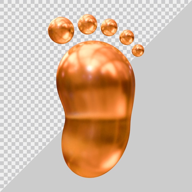 Icona di impronta con stile moderno 3d