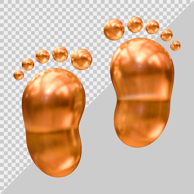Icona di impronta con stile moderno 3d