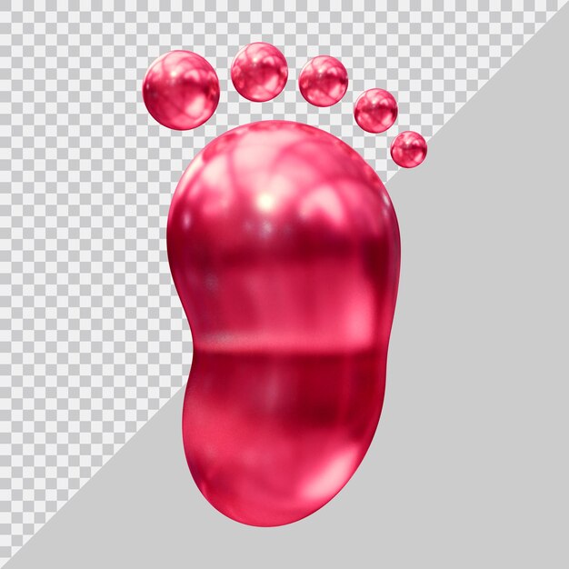 Icona di impronta con stile moderno 3d