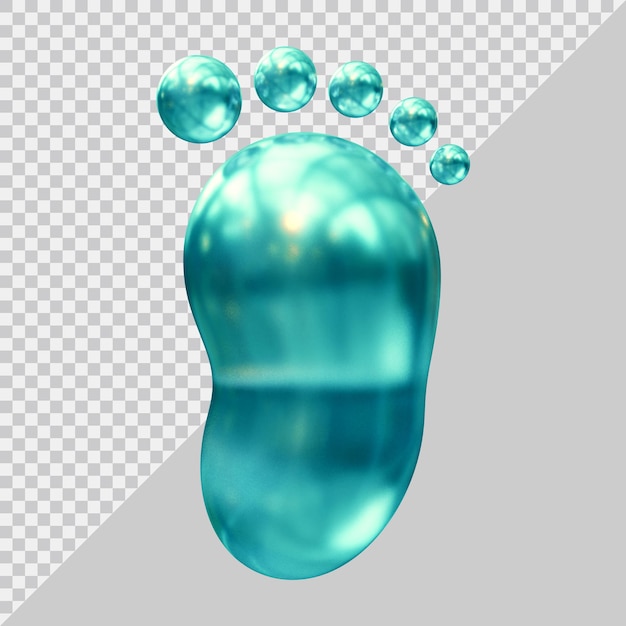 Icona di impronta con stile moderno 3d