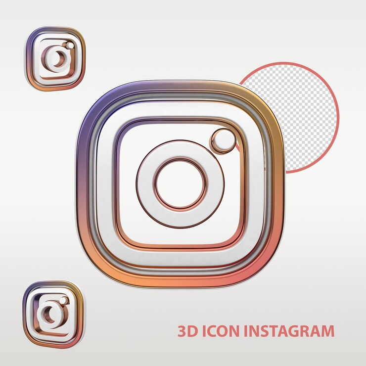 icona di instagram 3d