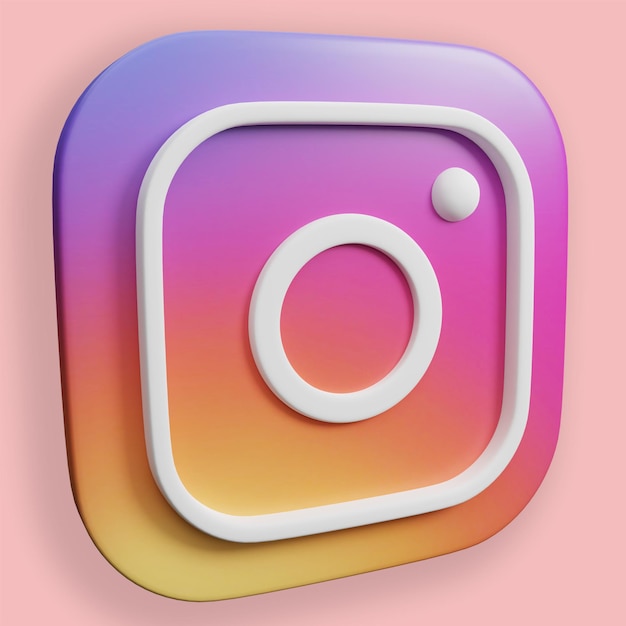 Icona di instagram 3D