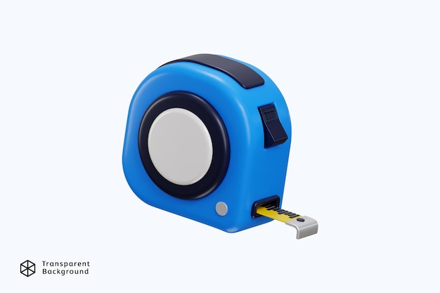 icona di nastro di misurazione digitale rendering 3D