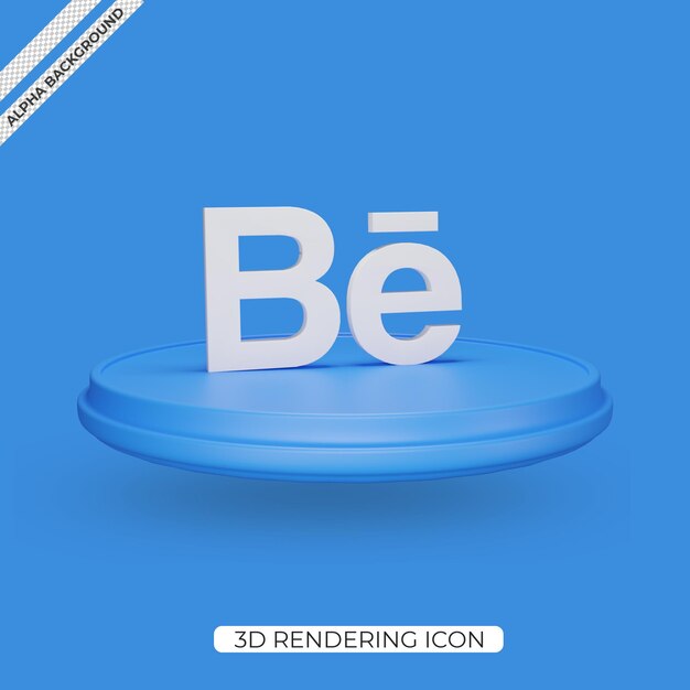 Icona di rendering 3D Behance