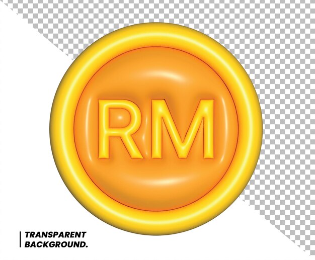 Icona di rendering 3D di Ringgit