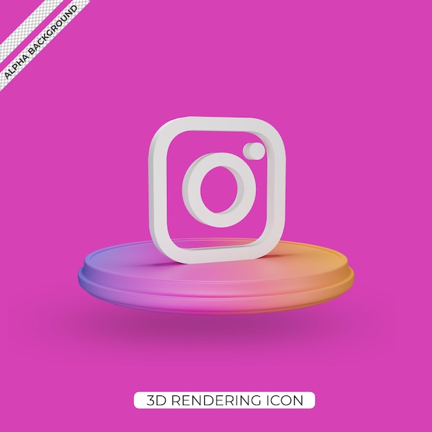 Icona di rendering 3D Instagram