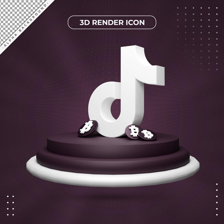 Icona di rendering 3D tiktok