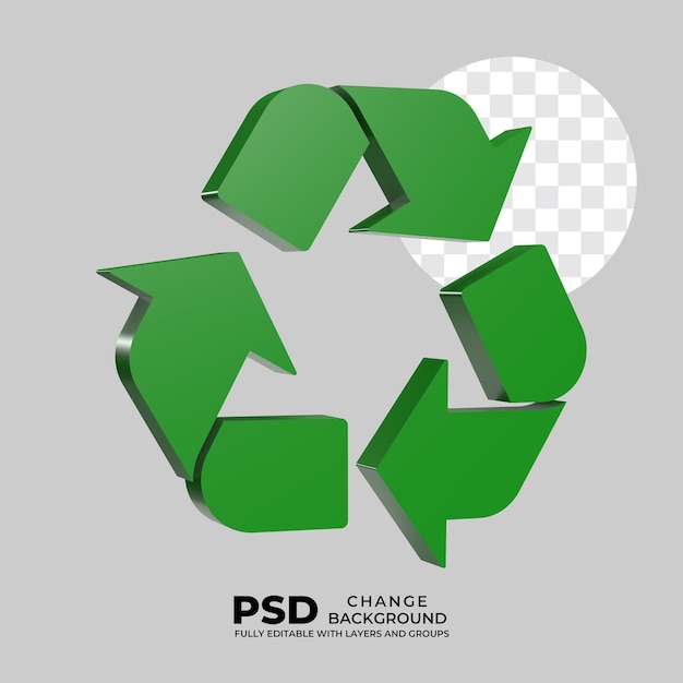 icona di segno di riciclaggio psd isolato