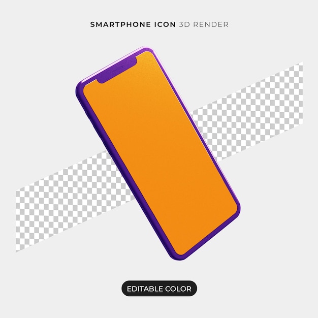 Icona di smartphone 3D isolata