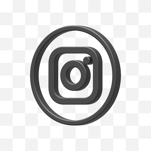 Icona di social media di Instagram 3D