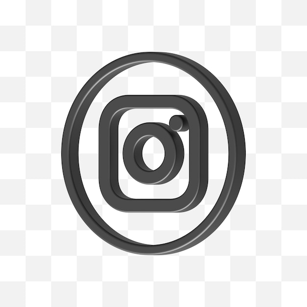 Icona di social media di Instagram 3D
