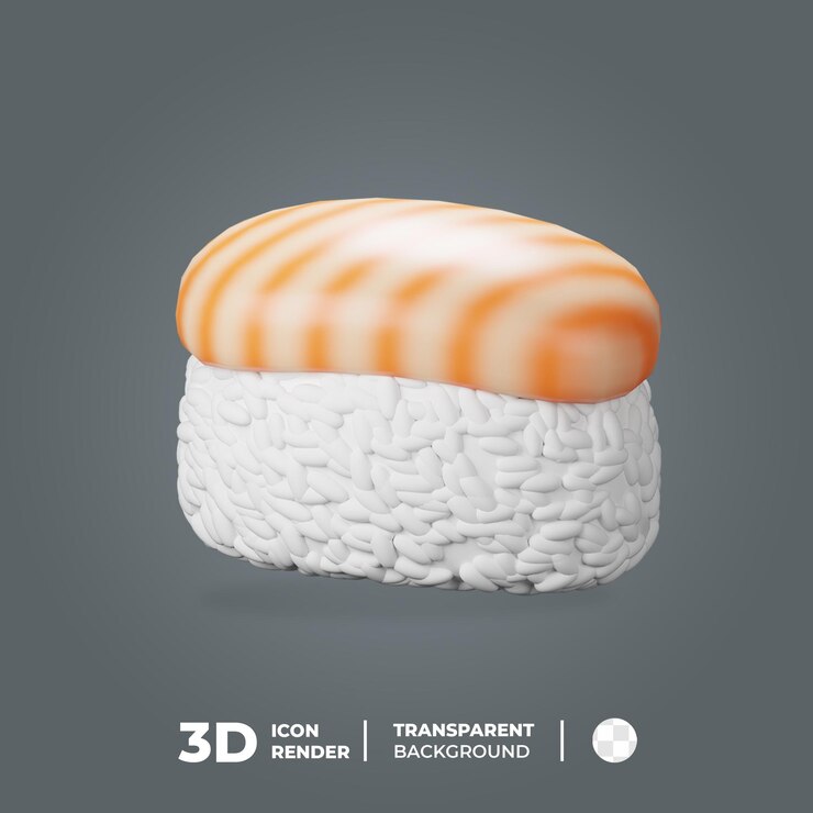 PSD icona di sushi di cibo 3d