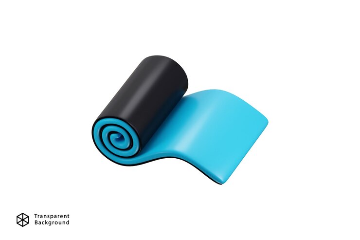 PSD icona di tappetino da yoga 3d illustrazione vettoriale di rendering