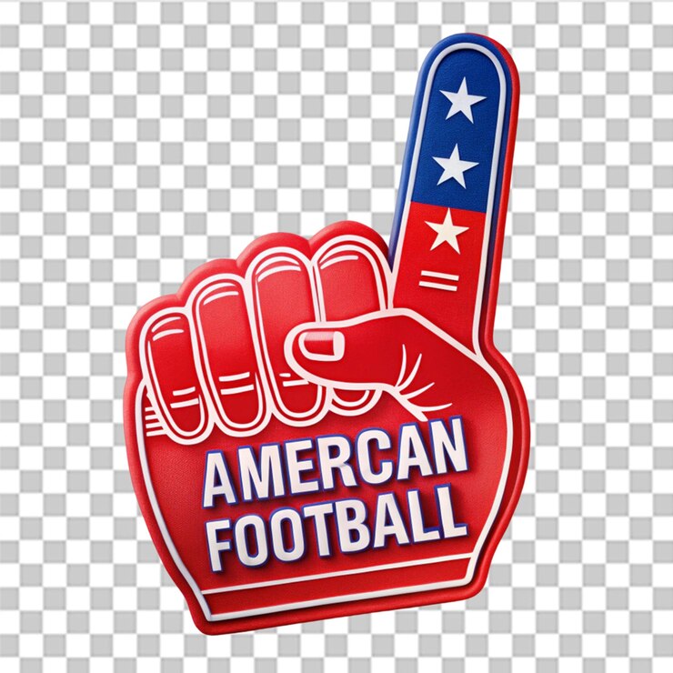 Icona di un tifoso di football americano isolata su uno sfondo trasparente