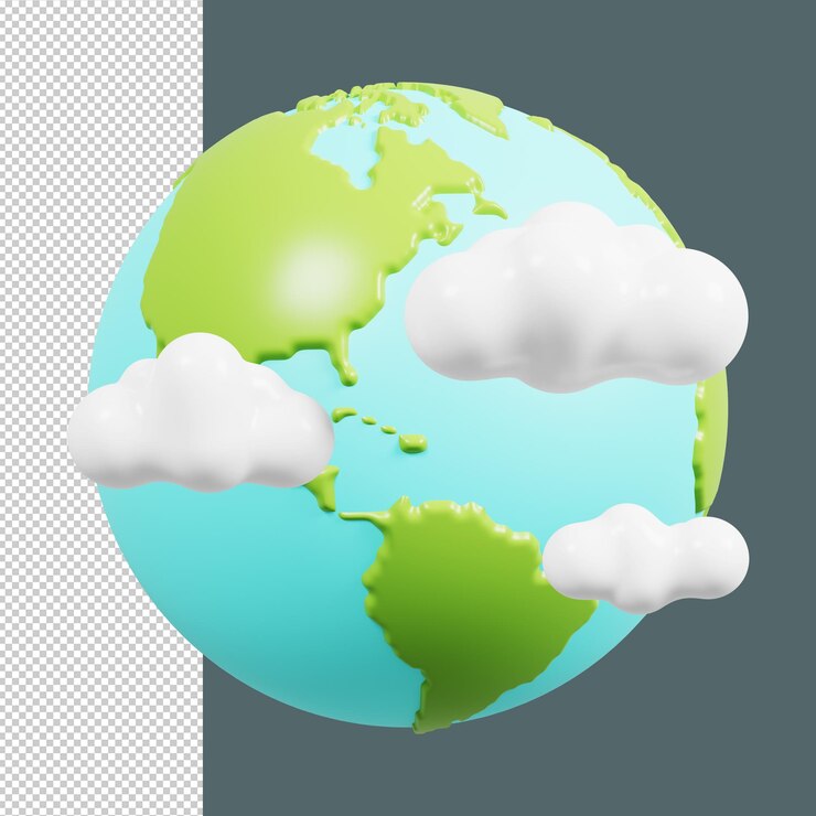 PSD icona di viaggio pianeta terra 3d render premium psd