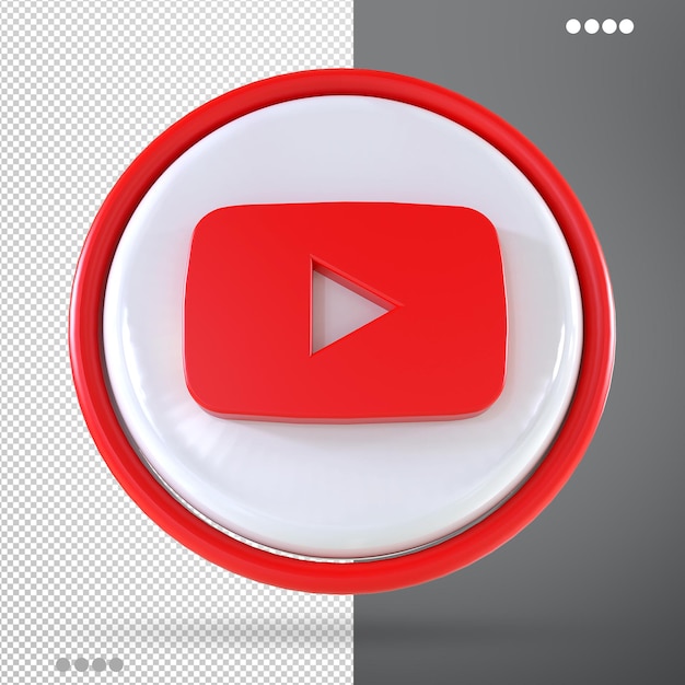 Icona di Youtube 3d social media