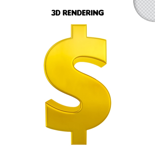 icona dollaro 3d rendering