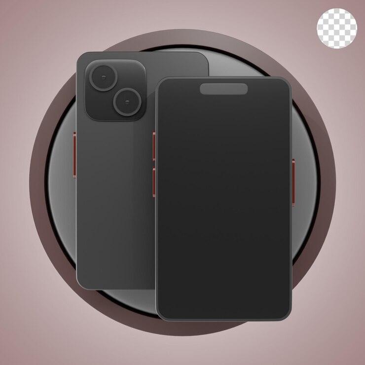 PSD icona e illustrazione 3d dello smartphone