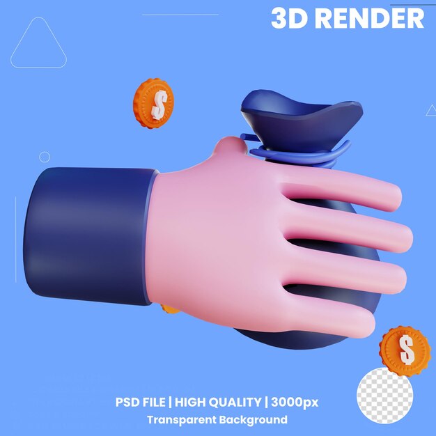 Icona finanziaria 3d