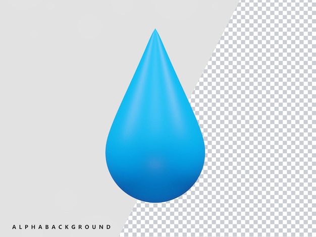 Icona goccia d'acqua 3d