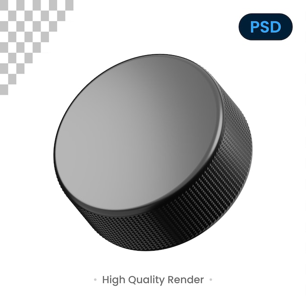 Icona Hookey Puck 3D PSD Premium